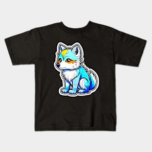 Adorable of Colorful Wolves 002 Kids T-Shirt